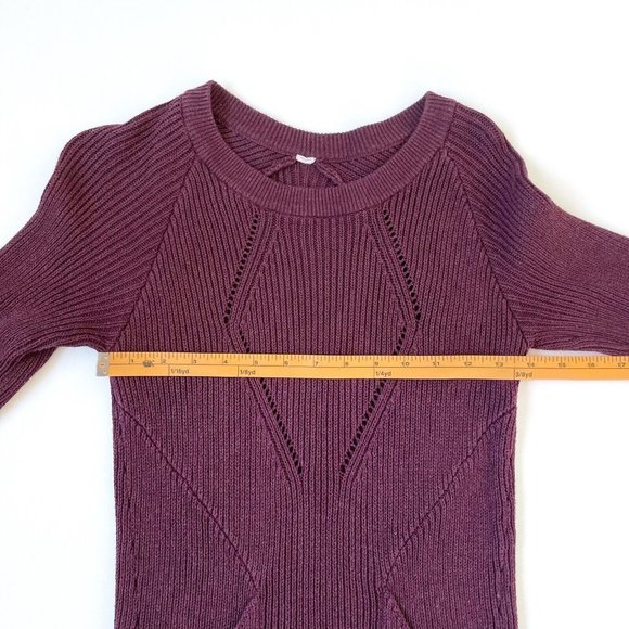Lululemon The Sweater The Better Pullover Women’s 2/4 Berry Casual Yoga Pockets - Picture 11 of 12